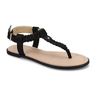 Journee Collection Womens Genevive Ankle Strap Flat Sandals