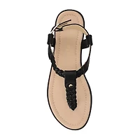 Journee Collection Womens Genevive Ankle Strap Flat Sandals
