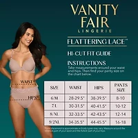 Vanity Fair Flattering Lace Womens 1 Pair High Cut Panty 13280