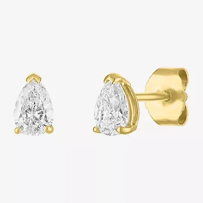 ( E-F/ Si1-Si2 ) 1/2 CT. T.W. Lab-Grown Diamond 10K Gold 5.4mm Pear Stud Earrings