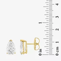 (E-F, Si1-Si2) 4 CT. T.W. Lab Grown White Diamond 14K Gold 11.4mm Pear Stud Earrings
