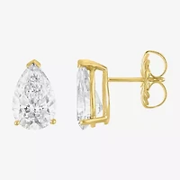 (E-F, Si1-Si2) 4 CT. T.W. Lab Grown White Diamond 14K Gold 11.4mm Pear Stud Earrings