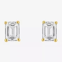 (E-F, Si1-Si2) 1/2 CT. T.W. Lab Grown White Diamond 10K Gold 4.4mm Stud Earrings