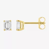 (E-F, Si1-Si2) 1/2 CT. T.W. Lab Grown White Diamond 10K Gold 4.4mm Stud Earrings