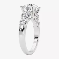 Grown Gorgeous (F, Vs2) Womens 4 7/8 Ct. T.W. Lab White Diamond 14K Gold or Platinum Round Side Stone 5-Stone Engagement Ring