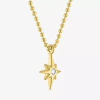 (G-H, Si2-I1) Womens 1/8 CT. T.W. Lab Grown White Diamond Star 2-pc. Pendant Necklace Set