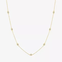 (G-H, Si2-I1) Womens 1/8 CT. T.W. Lab Grown White Diamond Star 2-pc. Pendant Necklace Set