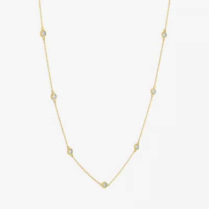 (G-H, Si2-I1) Womens 1/8 CT. T.W. Lab Grown White Diamond Star 2-pc. Pendant Necklace Set