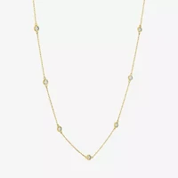 (G-H, Si2-I1) Womens 1/8 CT. T.W. Lab Grown White Diamond Star 2-pc. Pendant Necklace Set