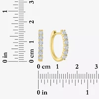 (G-H, Si2-I1) Womens 1/7 CT. T.W. Lab Grown White Diamond 14K Gold Over Silver 2 Pair Earring Set