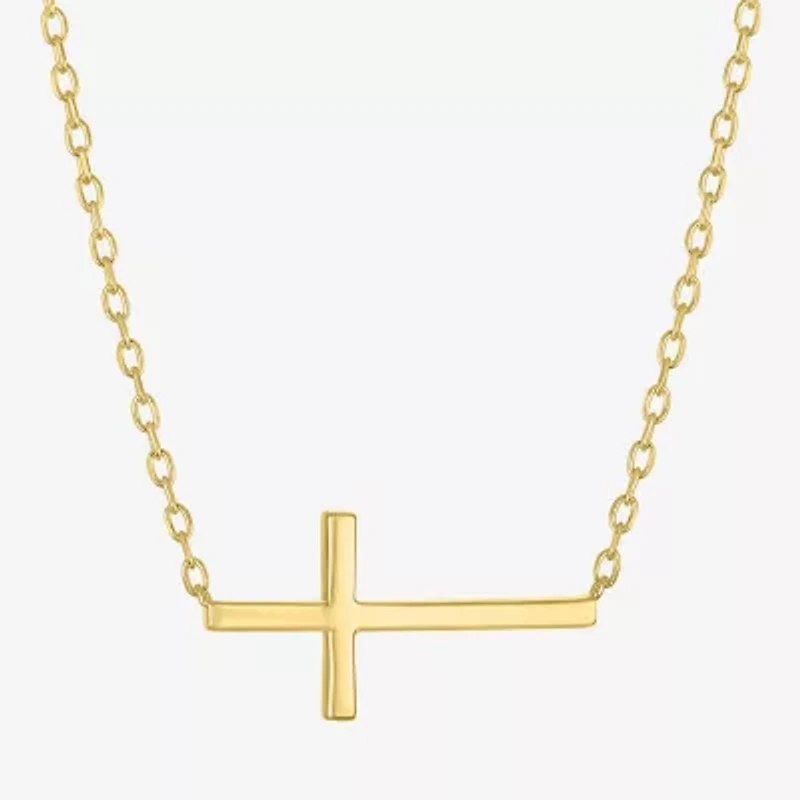 Cross (G-H, Si2-I1) Womens 1/8 CT. T.W. Lab Grown White Diamond Cross 2-pc. Necklace Set