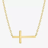 Cross (G-H, Si2-I1) Womens 1/8 CT. T.W. Lab Grown White Diamond Cross 2-pc. Necklace Set