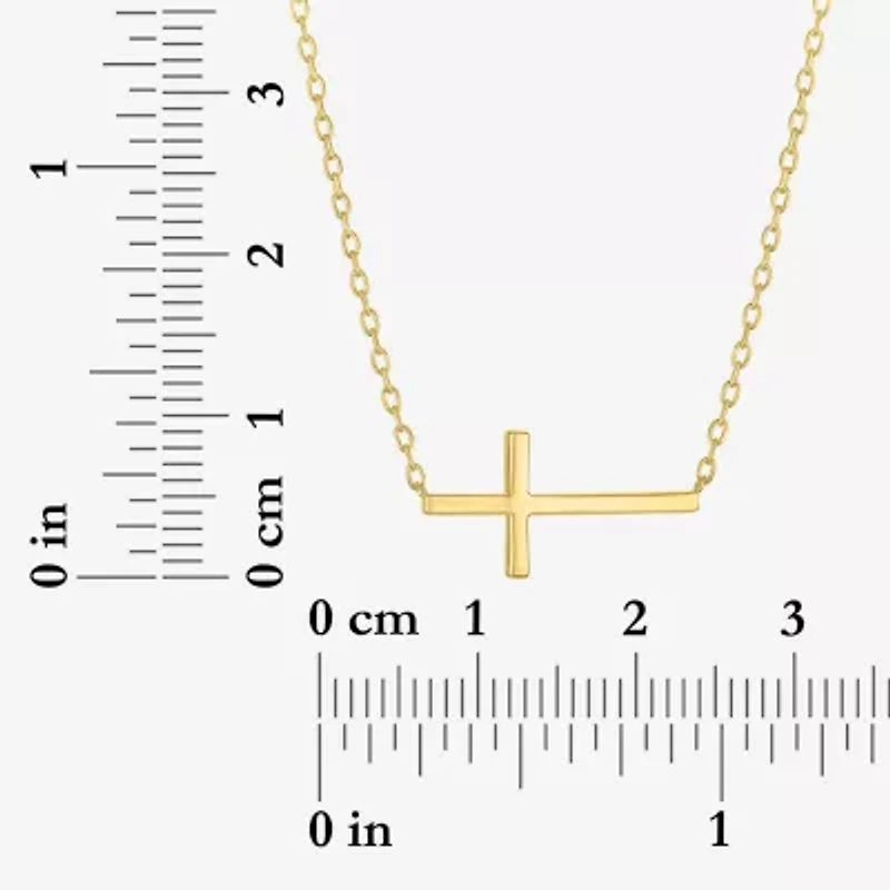 Cross (G-H, Si2-I1) Womens 1/8 CT. T.W. Lab Grown White Diamond Cross 2-pc. Necklace Set
