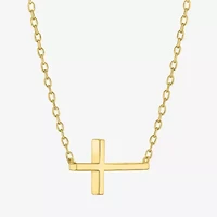 Cross (G-H, Si2-I1) Womens 1/8 CT. T.W. Lab Grown White Diamond Cross 2-pc. Necklace Set
