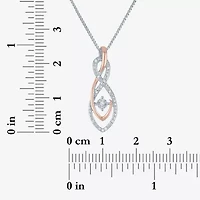 (G-H, Si2-I1) Womens 1/10 CT. T.W. Lab Grown White Diamond 14K Rose Gold Over Silver Jewelry Set