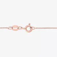 Diamond Blossom (G-H, Si2-I1) Womens 1/10 CT. T.W. Lab Grown White Diamond 14K Rose Gold Over Silver 18 Inch Pendant Necklace