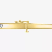 Diamond Addiction (G-H, Si2-I1) Womens 1/10 CT. T.W. Lab Grown White Diamond 14K Gold Over Silver Round Bangle Bracelet