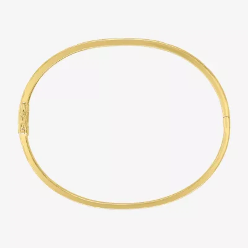 Diamond Addiction (G-H, Si2-I1) Womens 1/10 CT. T.W. Lab Grown White Diamond 14K Gold Over Silver Round Bangle Bracelet