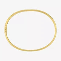 Diamond Addiction (G-H, Si2-I1) Womens 1/10 CT. T.W. Lab Grown White Diamond 14K Gold Over Silver Round Bangle Bracelet