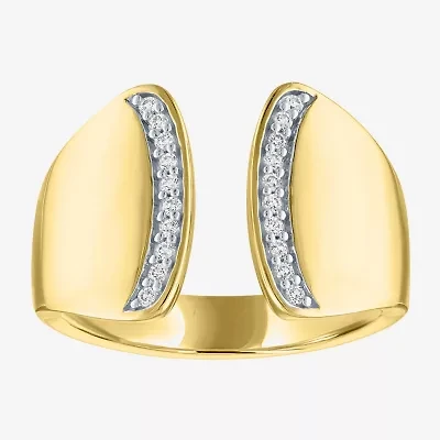 Diamond Addiction (G-H, Si2-I1) Womens 14MM 1/10 CT. T.W. Lab Grown White 14K Gold Over Silver Band