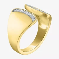Diamond Addiction (G-H, Si2-I1) Womens 14MM 1/10 CT. T.W. Lab Grown White 14K Gold Over Silver Band