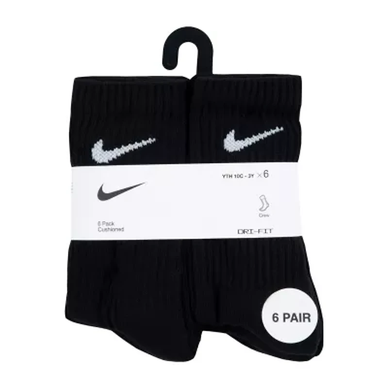 Nike Unisex 6 Pair Crew Socks