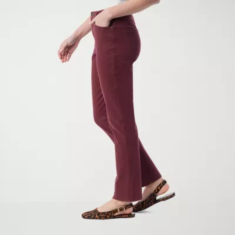 Gloria Vanderbilt Amanda Womens Mid Rise Straight Leg Regular Fit Jean