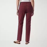 Gloria Vanderbilt Amanda Womens Mid Rise Straight Leg Regular Fit Jean