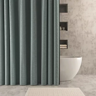 Indigo Road by Egypt Sherrod Merrow Puckered Wave Buttonhole Shower Curtain