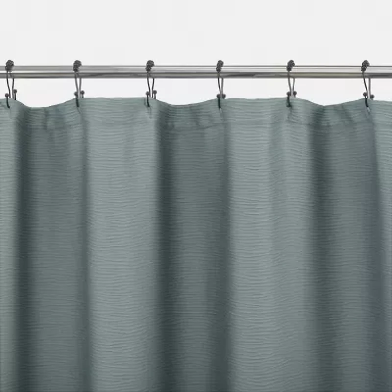 Indigo Road by Egypt Sherrod Merrow Puckered Wave Buttonhole Shower Curtain