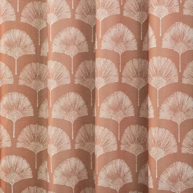 Indigo Road by Egypt Sherrod Meru Fan Leaf Block Print Buttonhole Shower Curtain