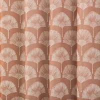 Indigo Road by Egypt Sherrod Meru Fan Leaf Block Print Buttonhole Shower Curtain