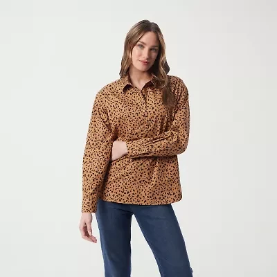 Gloria Vanderbilt Amanda Womens Long Sleeve Blouse