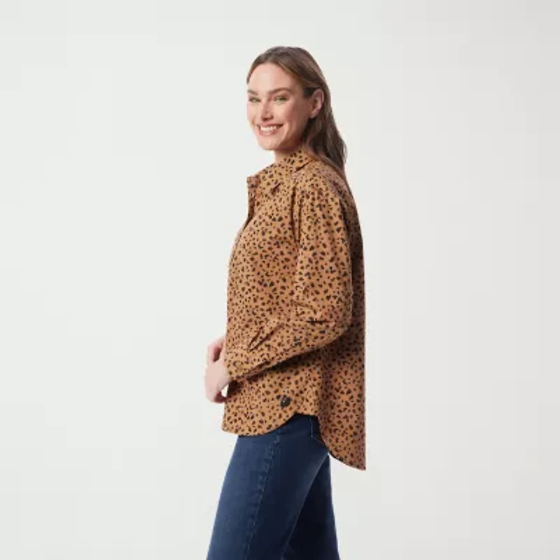 Gloria Vanderbilt Amanda Womens Long Sleeve Blouse