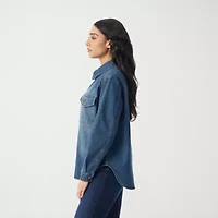 Gloria Vanderbilt Womens Denim Lightweight Jacket