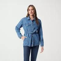 Gloria Vanderbilt Womens Denim Lightweight Jacket