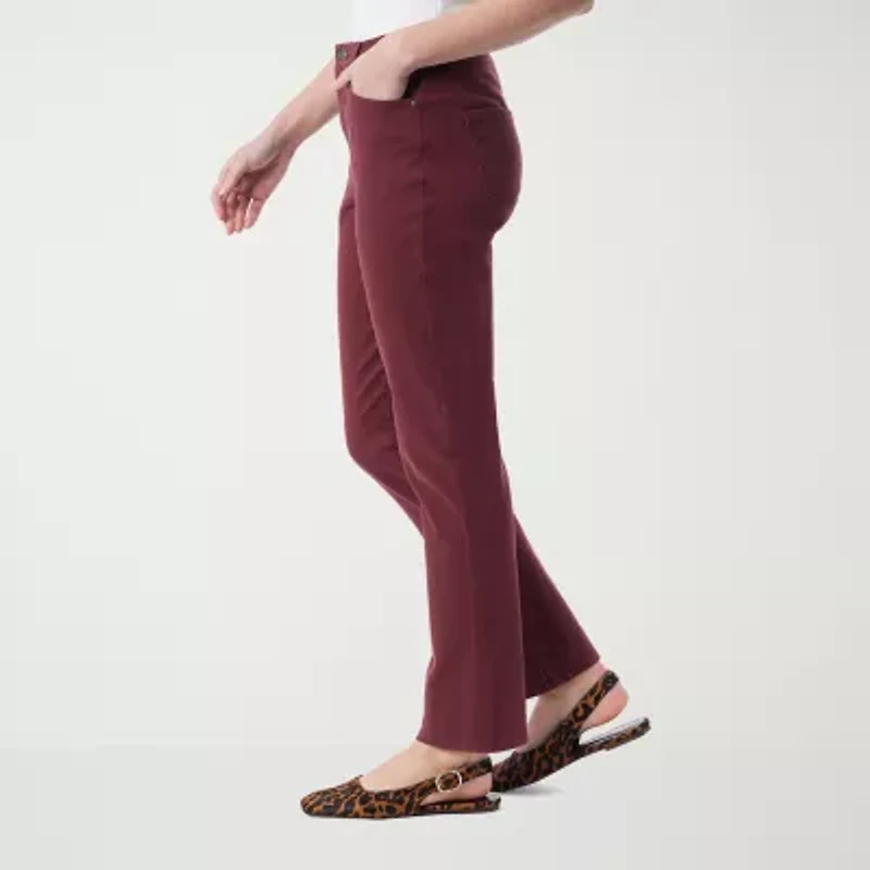 Gloria Vanderbilt Amanda Womens Mid Rise Straight Leg Regular Fit Jean