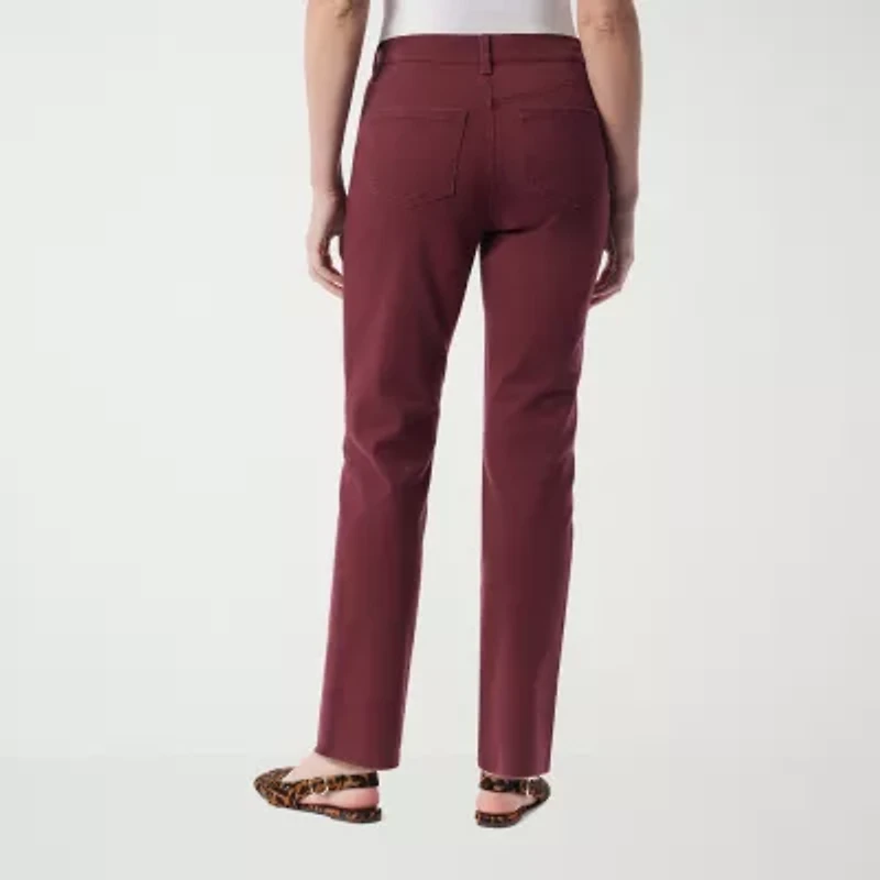 Gloria Vanderbilt Amanda Womens Mid Rise Straight Leg Regular Fit Jean