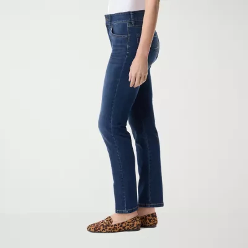 Gloria Vanderbilt Womens High Rise Straight Leg Jean