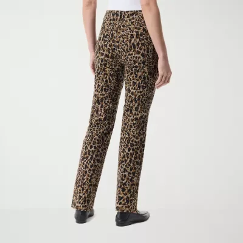 Gloria Vanderbilt Womens High Rise Straight Leg Jean