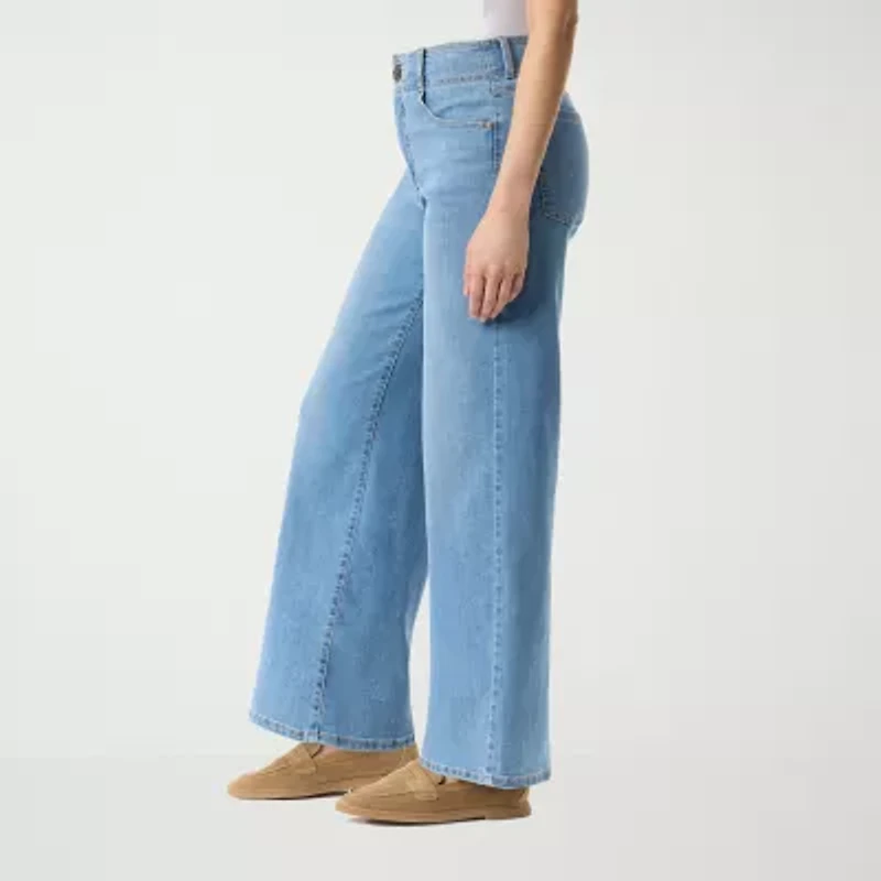 Gloria Vanderbilt Womens High Rise Wide Leg Jean