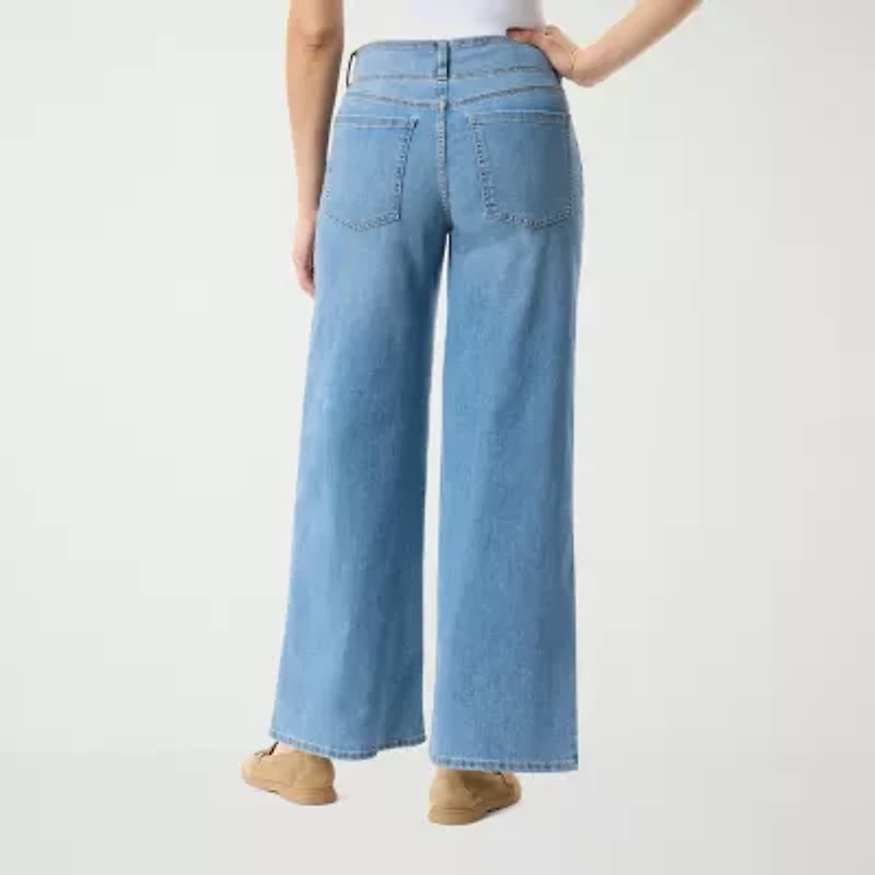 Gloria Vanderbilt Womens High Rise Wide Leg Jean