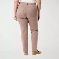 Gloria Vanderbilt Amanda Womens Plus High Rise Straight Leg Jean
