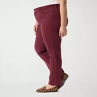 Gloria Vanderbilt Plus Amanda Womens High Rise Straight Leg Jean