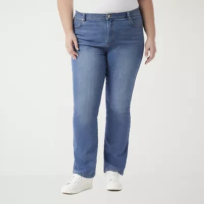 Gloria Vanderbilt Amanda Womens High Rise Straight Leg Jean