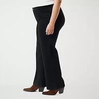 Gloria Vanderbilt - Plus Womens Mid Rise Wide Leg Jean