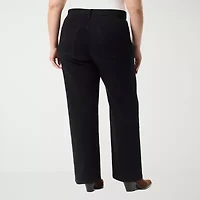 Gloria Vanderbilt - Plus Womens Mid Rise Wide Leg Jean