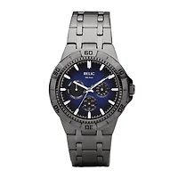 Relic By Fossil Mens Multi-Function Gray Stainless Steel Bracelet Watch Zr15533