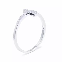 Silver Treasures Womens Sterling Cross Band
