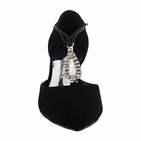 Easy Street Moonlight Womens Pointed Cone Heel Pumps
